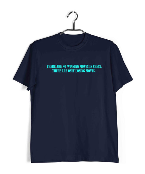 Chess Steinitz There's No Winning Move in Chess Sports Casual Graphic Printed T-Shirt for Men